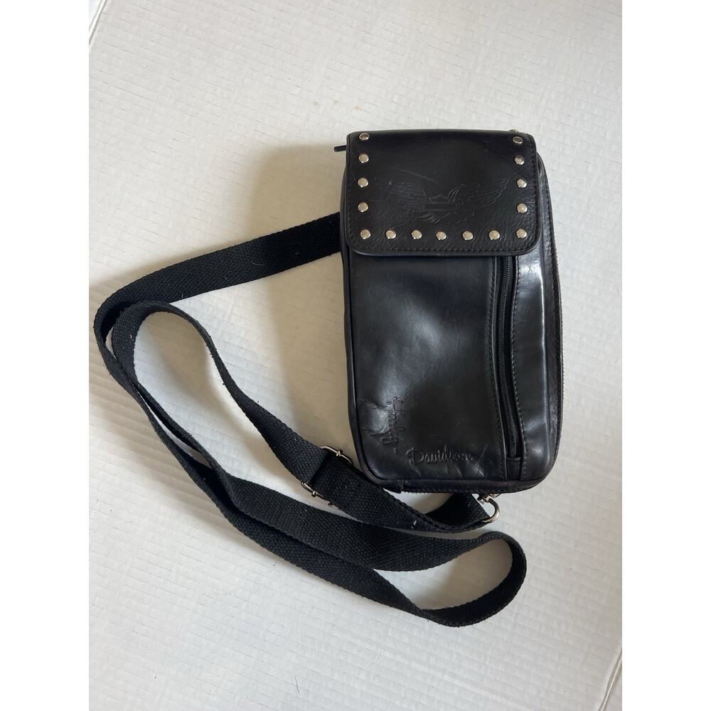 Harley-Davidson Women's Crossbody Black Leather Purse